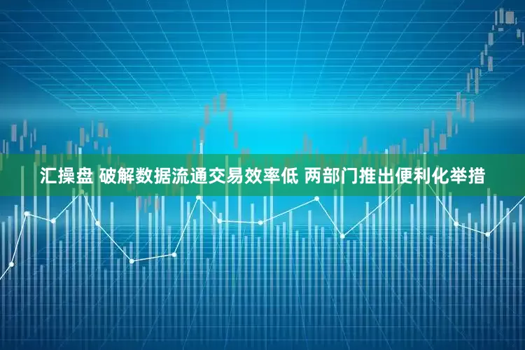 汇操盘 破解数据流通交易效率低 两部门推出便利化举措