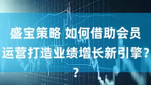 盛宝策略 如何借助会员运营打造业绩增长新引擎？